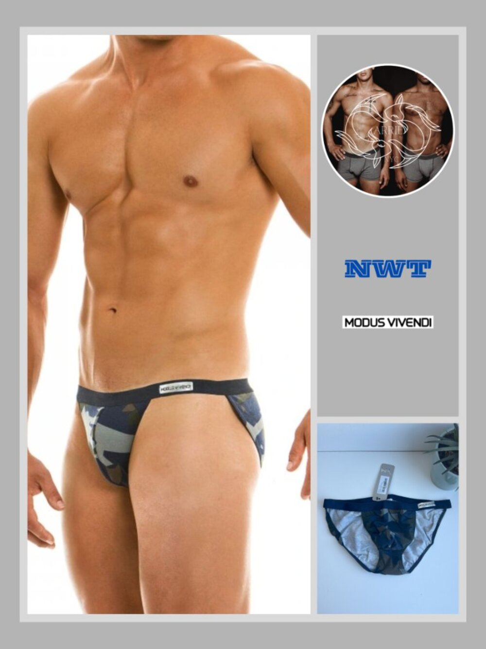 Modus Vivendi - Desert Tanga Brief - Blue (L)